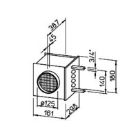 Helios WHR 125 Warmwasser-Heizregister für Rohr-DN 125