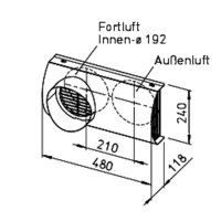 Helios IP-FKB 160 Fassaden-Kombiblende DN 160