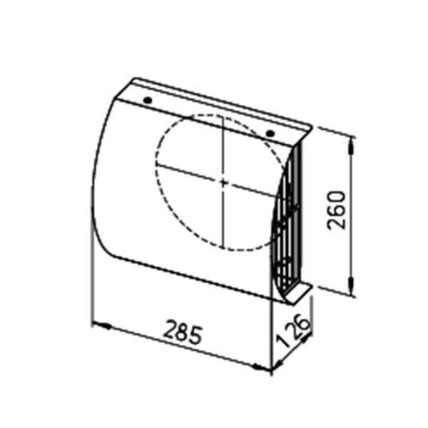 Helios IP-FBA 180 B ISOPIPE-Fassadenblende Außenluft DN 180
