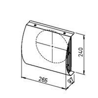 Helios IP-FBA 160 B ISOPIPE-Fassadenblende...