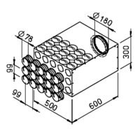 Helios FRS-VK 15-75/180 Verteilerkasten 15 x DN75, 1 x DN180