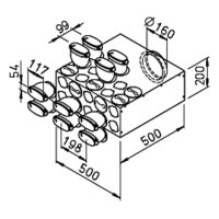 Helios FRS-VK 10-51/160 Verteilerkasten 10 x Oval 51, 1 x...
