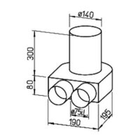 Helios FRS-BKGS 2-75 Bodenkasten-Set, 2 × DN 75 mm