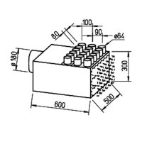Helios FRS-VK 18-63/180 Verteilerkasten 18 x DN 63, 1 x...