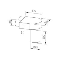 Helios FRS-DKV 2-63/125 Deckenkasten Ventilanschluss DN 125 und 2 × DN 63