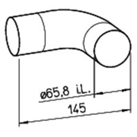 Helios FRS-B 63 FlexPipe Kurz-Bogen 90°, mit Steckstutzen DN 63