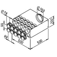 Helios FRS-VK 10-75/160 Verteilerkasten 10 × DN 75,1 × DN 160