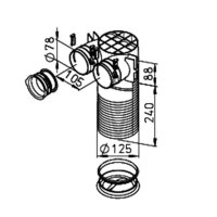 Helios FRS-DWK 2-75/125 Decken-/Wandkasten DN 125 u. 2 × DN 75